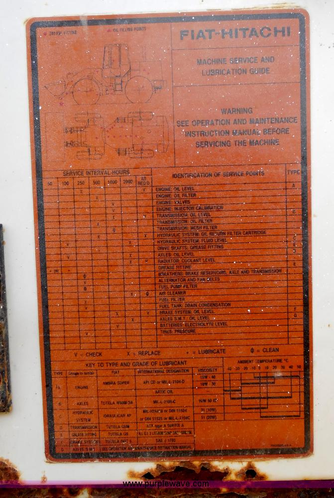 image for item F3256 Fiat-Hitachi FR90 articulated wheel loader