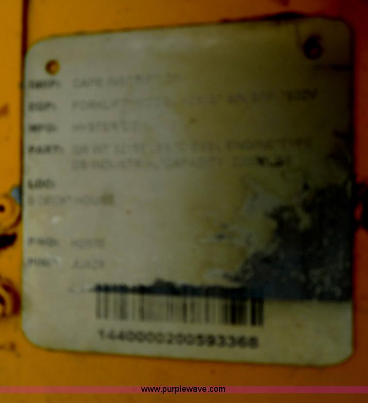 image for item F3259 Hyster rough terrain forklift