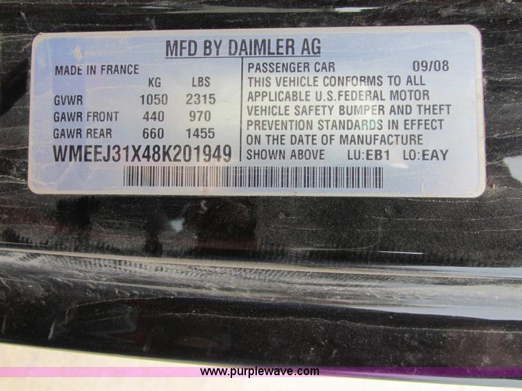 image for item I4968 2008 Smart Fortwo Pure