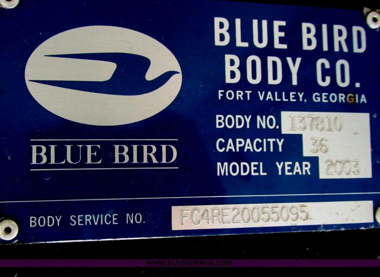 image for item I4976 2003 Blue Bird C4RE bus