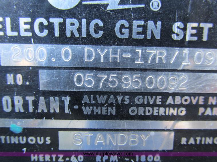 image for item AR9141 Onan DP-3500 generator set