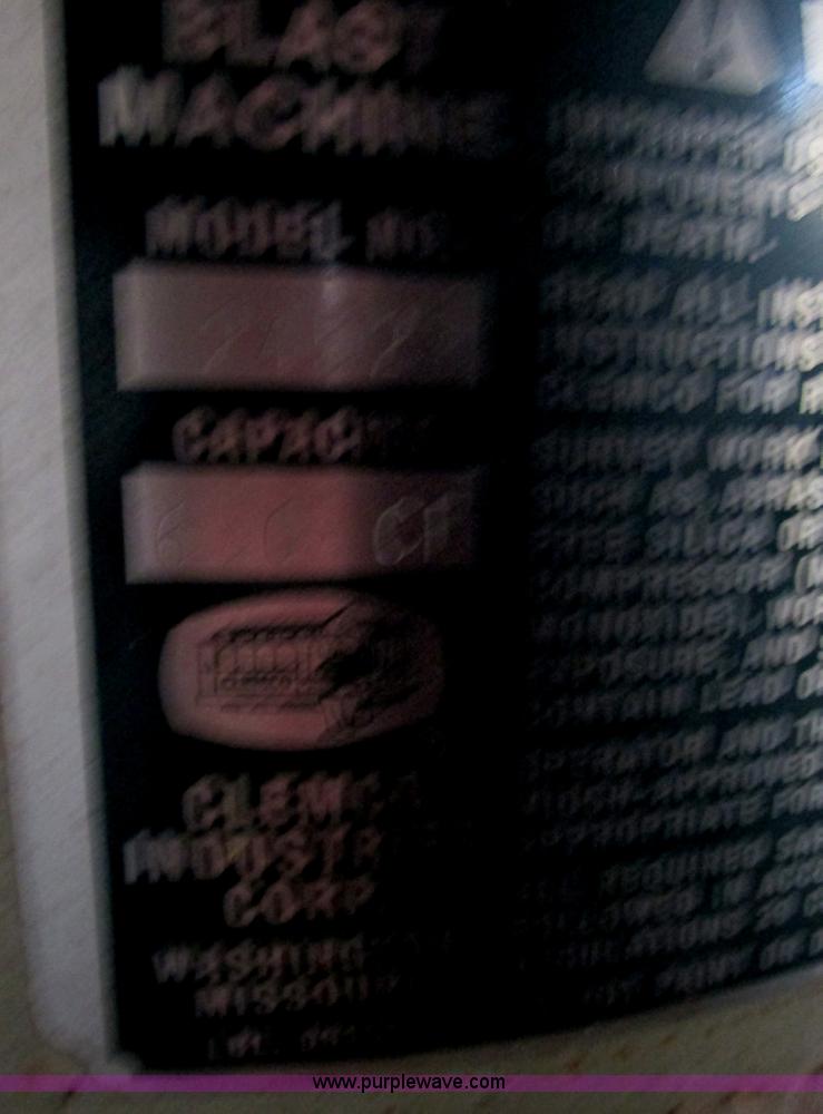 image for item AR9150 2004 Clemco sand blaser