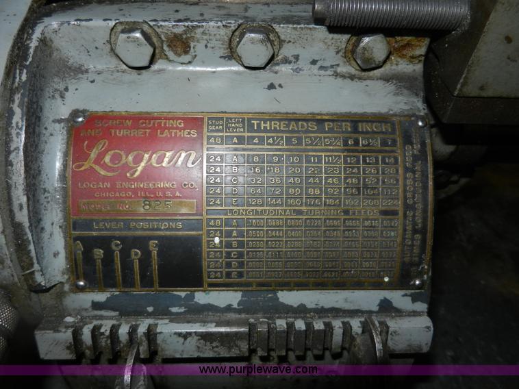 image for item AT9259 Logan 825 manual lathe with cabinet