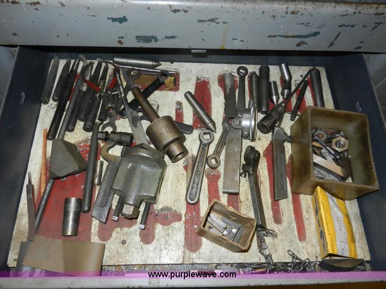 image for item AT9259 Logan 825 manual lathe with cabinet