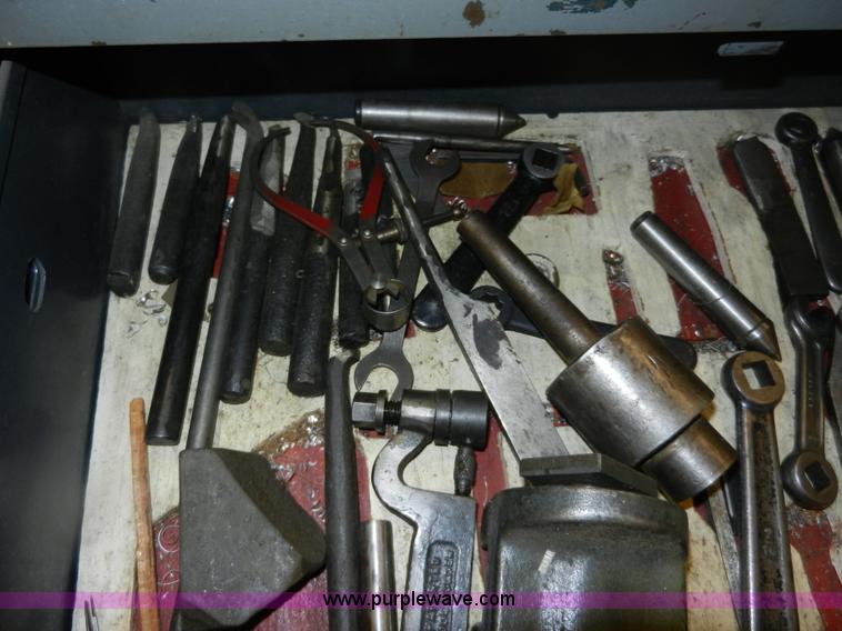 image for item AT9259 Logan 825 manual lathe with cabinet