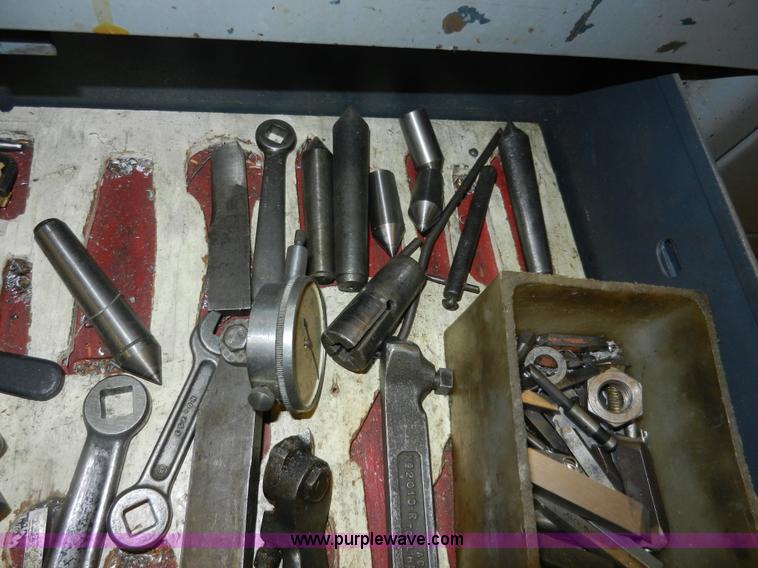 image for item AT9259 Logan 825 manual lathe with cabinet