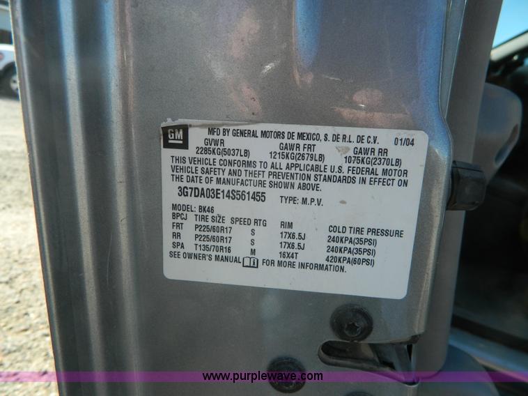 image for item AZ9017 2004 Pontiac Aztek SUV