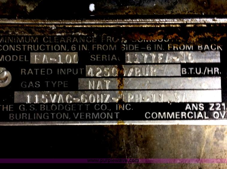 image for item C1627 Blodgett commercial convection oven