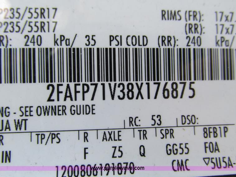 image for item G9402 2008 Ford Crown Victoria Police Interceptor