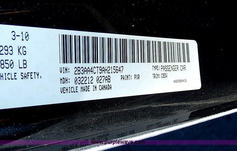 image for item H9533 2010 Dodge Charger