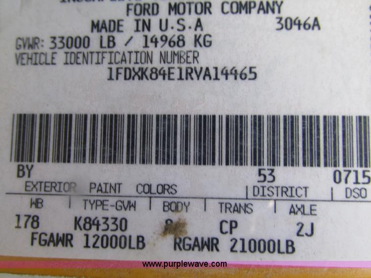 image for item I1254 1994 Ford F800 dump truck