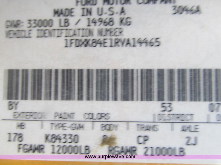 image for item I1254 1994 Ford F800 dump truck