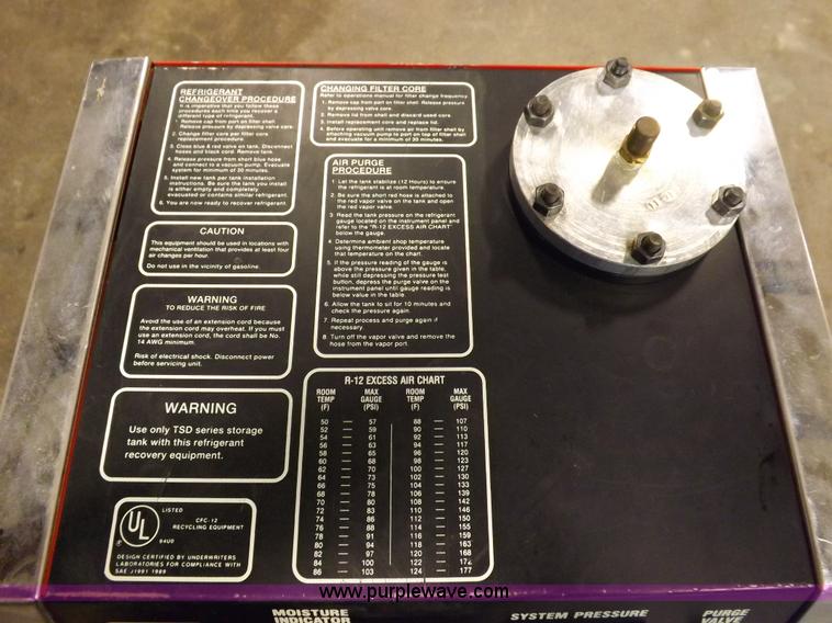 image for item I8343 Snap-On refrigerant recovery system