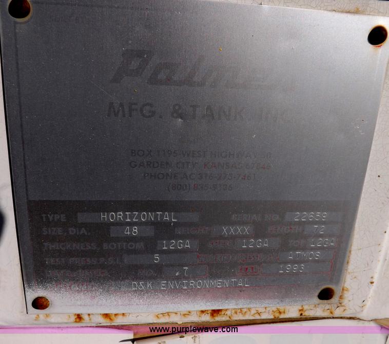 image for item I8348 Palmer horizontal fuel tank