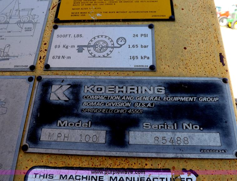 image for item I8458 Bomag MPH100 asphalt recycler