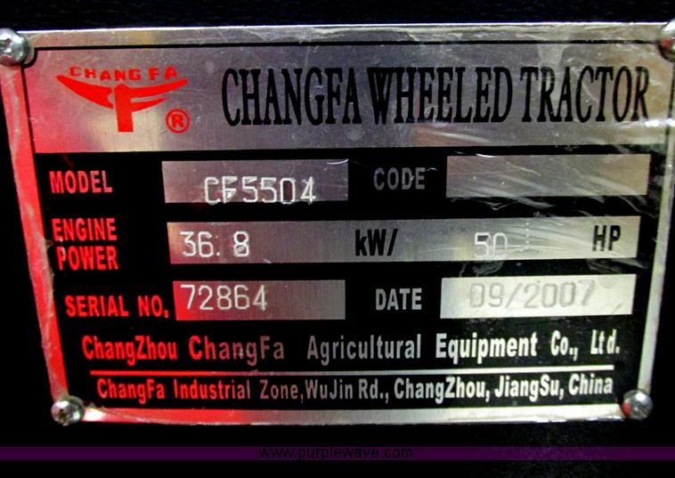 image for item AB9313 2007 Changfa/Apollo A5200 tractor