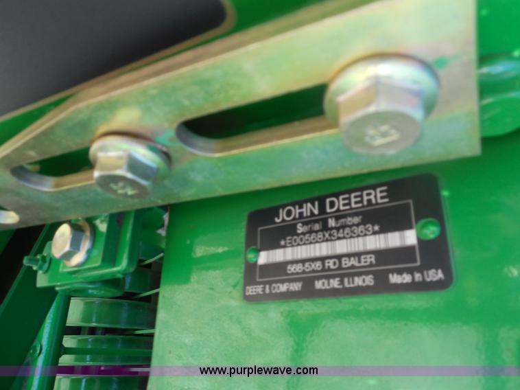 image for item E7737 2008 John Deere 568 round baler