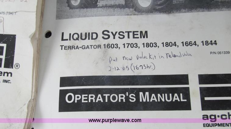 image for item G2161 1996 Ag-Chem TerraGator 1803 self-propelled sprayer floater