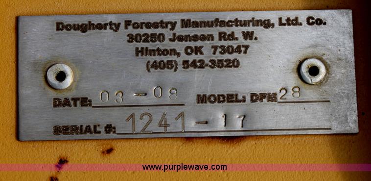 image for item G5855 2008 Dougherty DFM28 turbo saw skid steer attachment