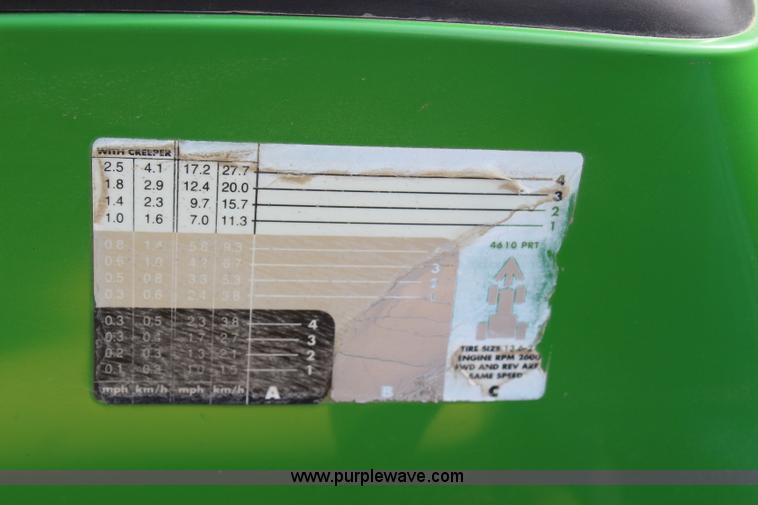 image for item H7971 2002 John Deere 4610 MFWD tractor