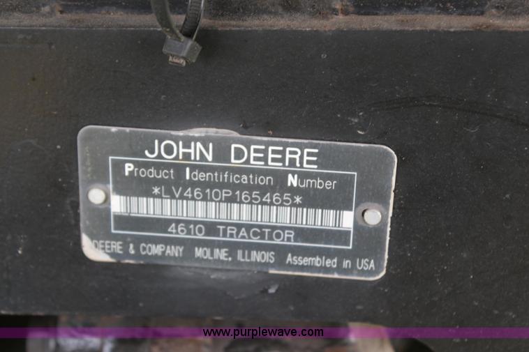 image for item H7971 2002 John Deere 4610 MFWD tractor
