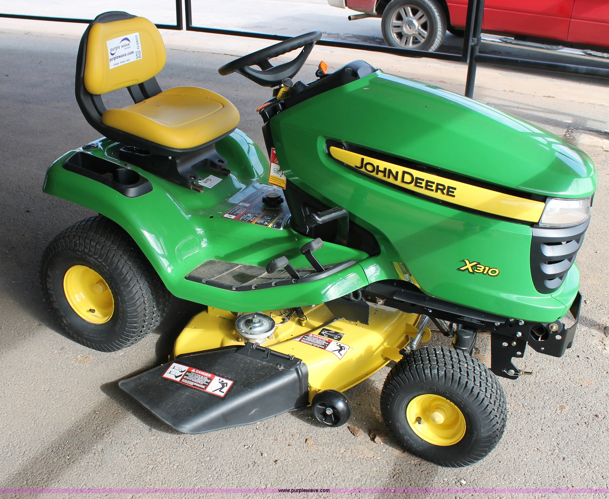 John Deere x310 lawn mower in Hobart, OK Item G5859 sold Purple Wave