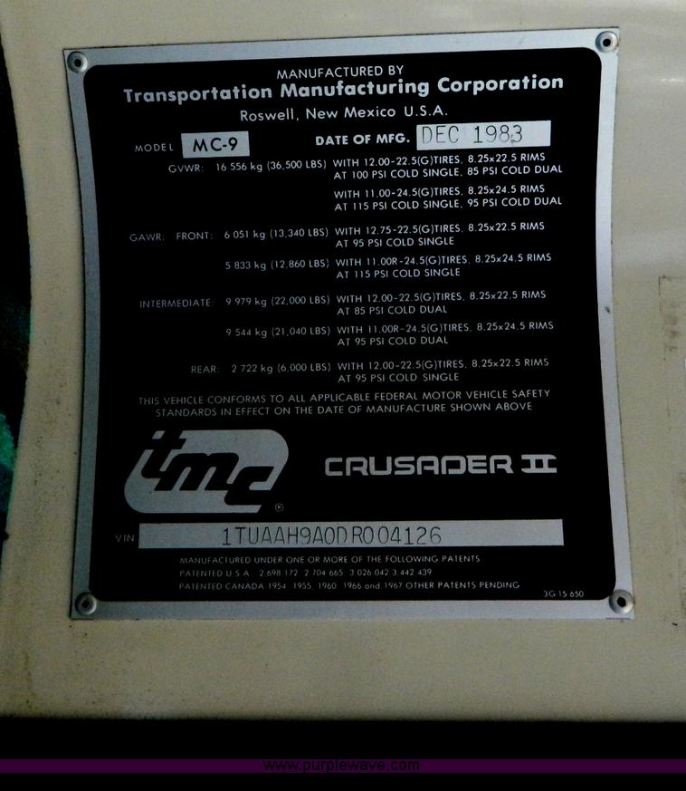 image for item D6044 1983 TMC Crusader II bus