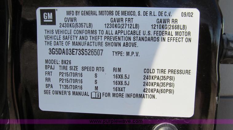 image for item G2174 2003 Buick Rendezvous CXL