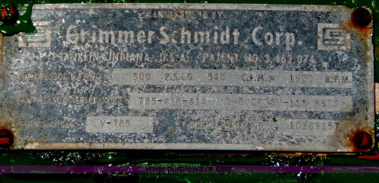 image for item H3968 Grimmer Schmidt V-785 air booster