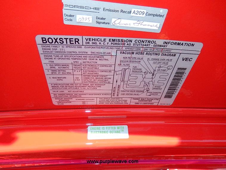 image for item H9502 1999 Porsche Boxster