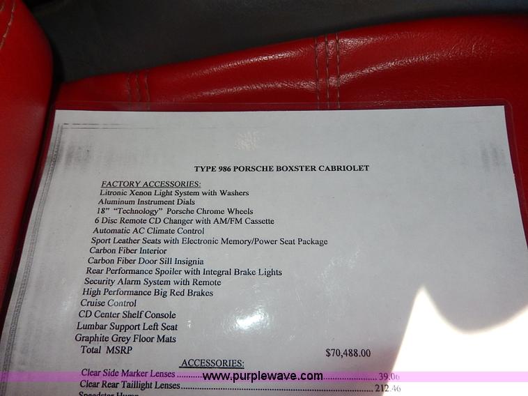 image for item H9502 1999 Porsche Boxster