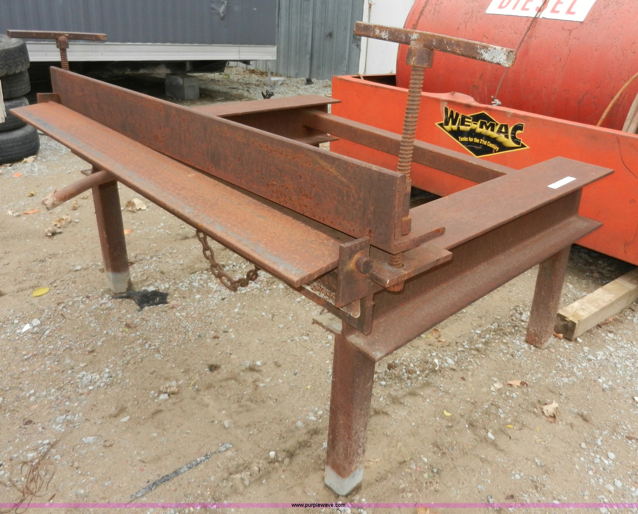 Shop built metal brake in Kansas City, KS Item AT9291 sold Purple Wave