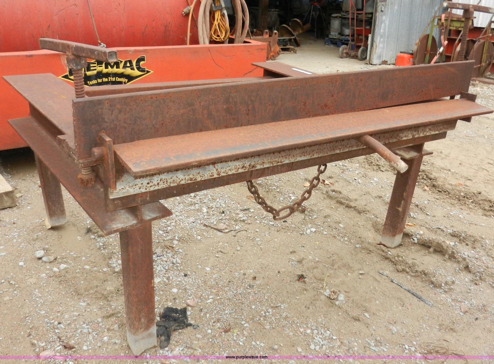 Shop built metal brake in Kansas City, KS Item AT9291 sold Purple Wave