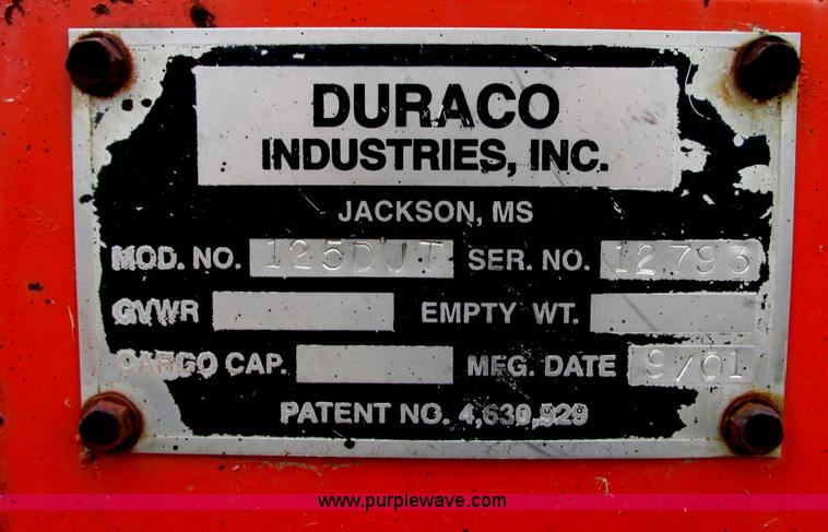 image for item G9208 2001 Duraco 125DJT Dura Patcher asphalt patcher