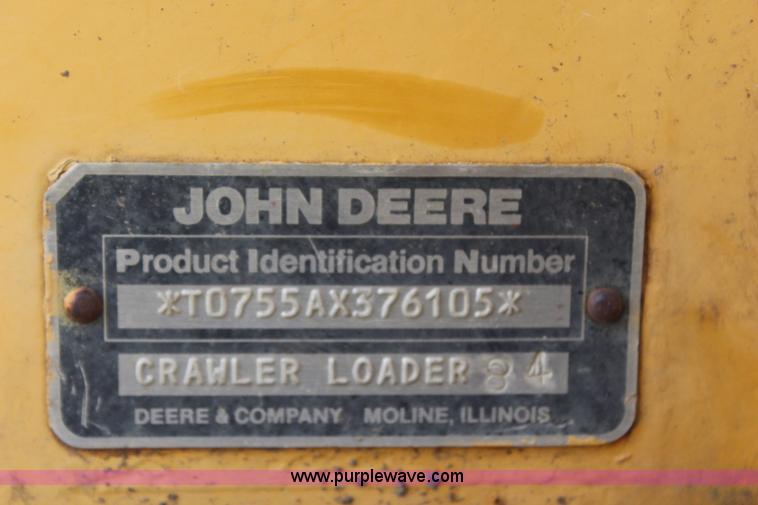 image for item H6797 1984 John Deere 755A track loader