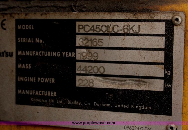 image for item H7916 1999 Komatsu PC450LC-6 excavator