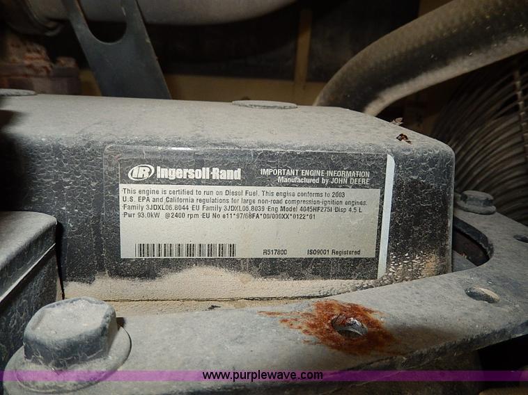 image for item H9564 2003 Ingersoll Rand 375 air compressor