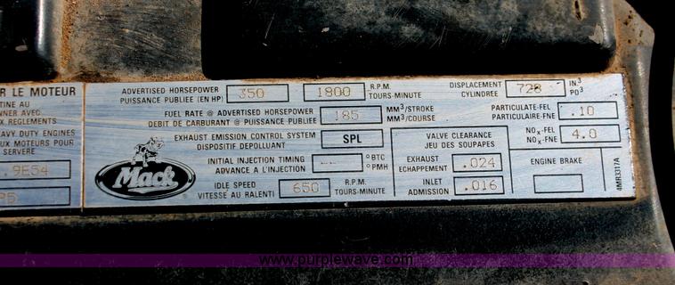 image for item H4180 2000 Mack RD688S triple axle dump truck