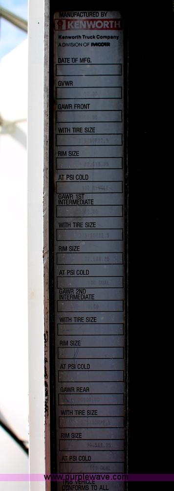 image for item H4182 1996 Kenworth T800B dump truck