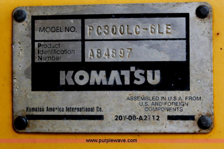 image for item H4184 2002 Komatsu PC300LC-6LE excavator