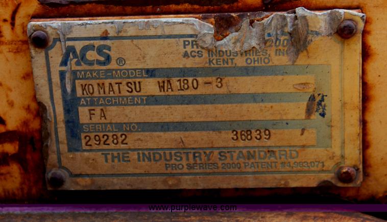 image for item H4197 1999 Komatsu WA180-3L Advance articulated wheel loader