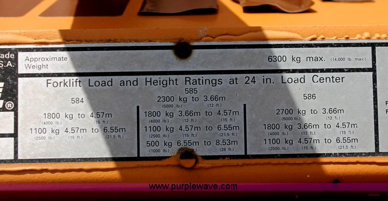 image for item H4198 1989 Case 584E Construction King forklift