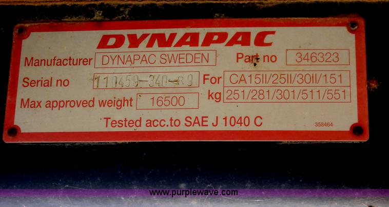 image for item H4201 1994 Dynapac CA251D Series 25 vibratory roller