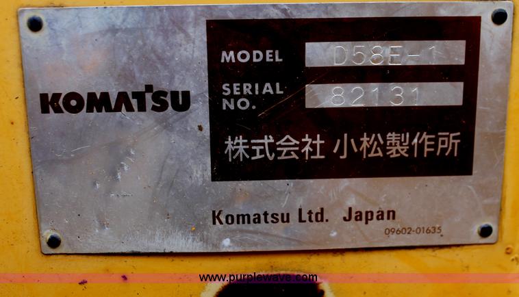 image for item H4204 1993 Komatsu D58E-1 dozer