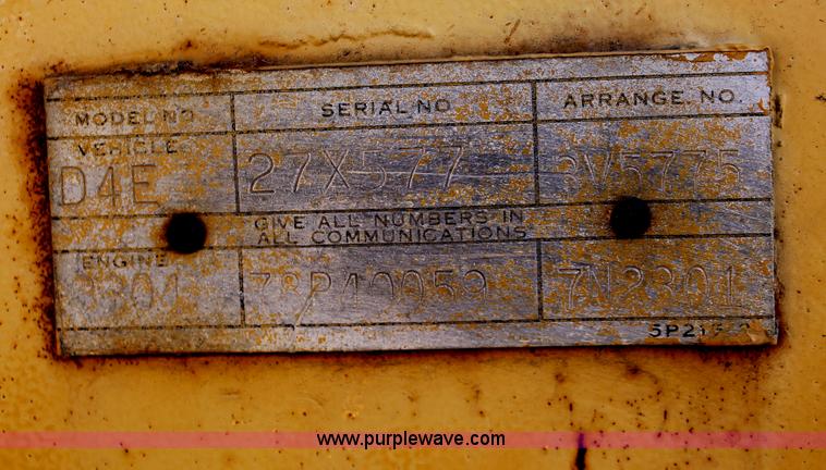 image for item H4207 1978 Caterpillar D4E dozer