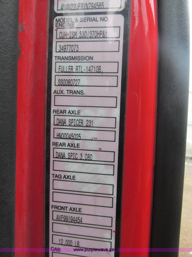 image for item AN9147 2000 Volvo VNL semi truck