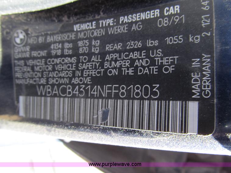 image for item G9743 1992 BMW 325i