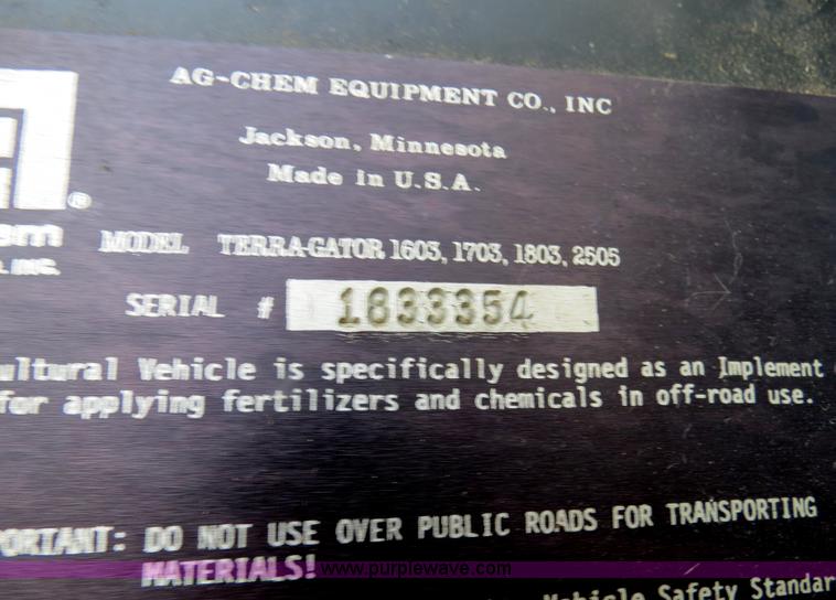 image for item B4816 1995 Ag-Chem TerraGator 1803 liquid applicator floater