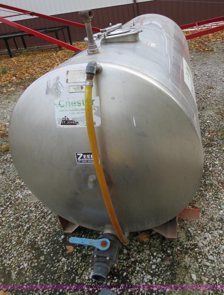 image for item G9503 1,000 gallon stainless steel tank