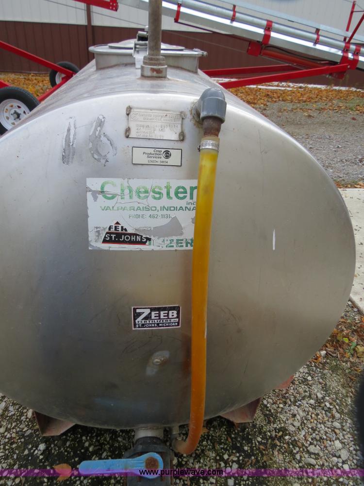 image for item G9503 1,000 gallon stainless steel tank